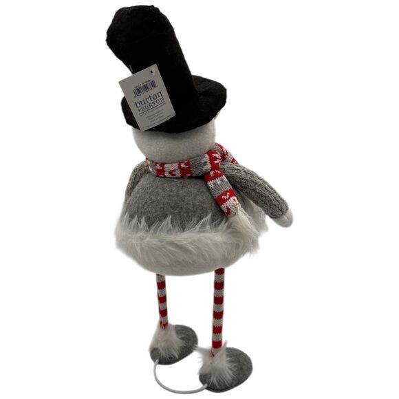 burton + BURTON Snowman Bobble Body Long Leg Rare 17" Spring Standing - Picture 11 of 16